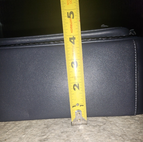 Coach Full Size Klare Bag In Navy Blue With Woven Front. - Picture 12 of 15